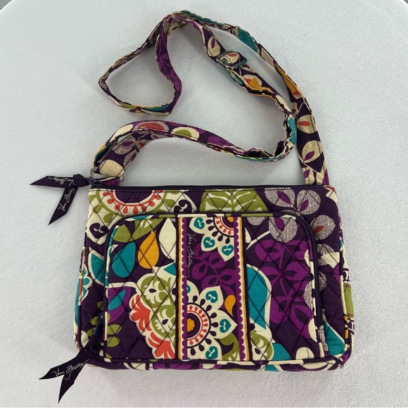 Vera Bradley Handbags - Vera Bradley Plum Crazy Crossbody Bag